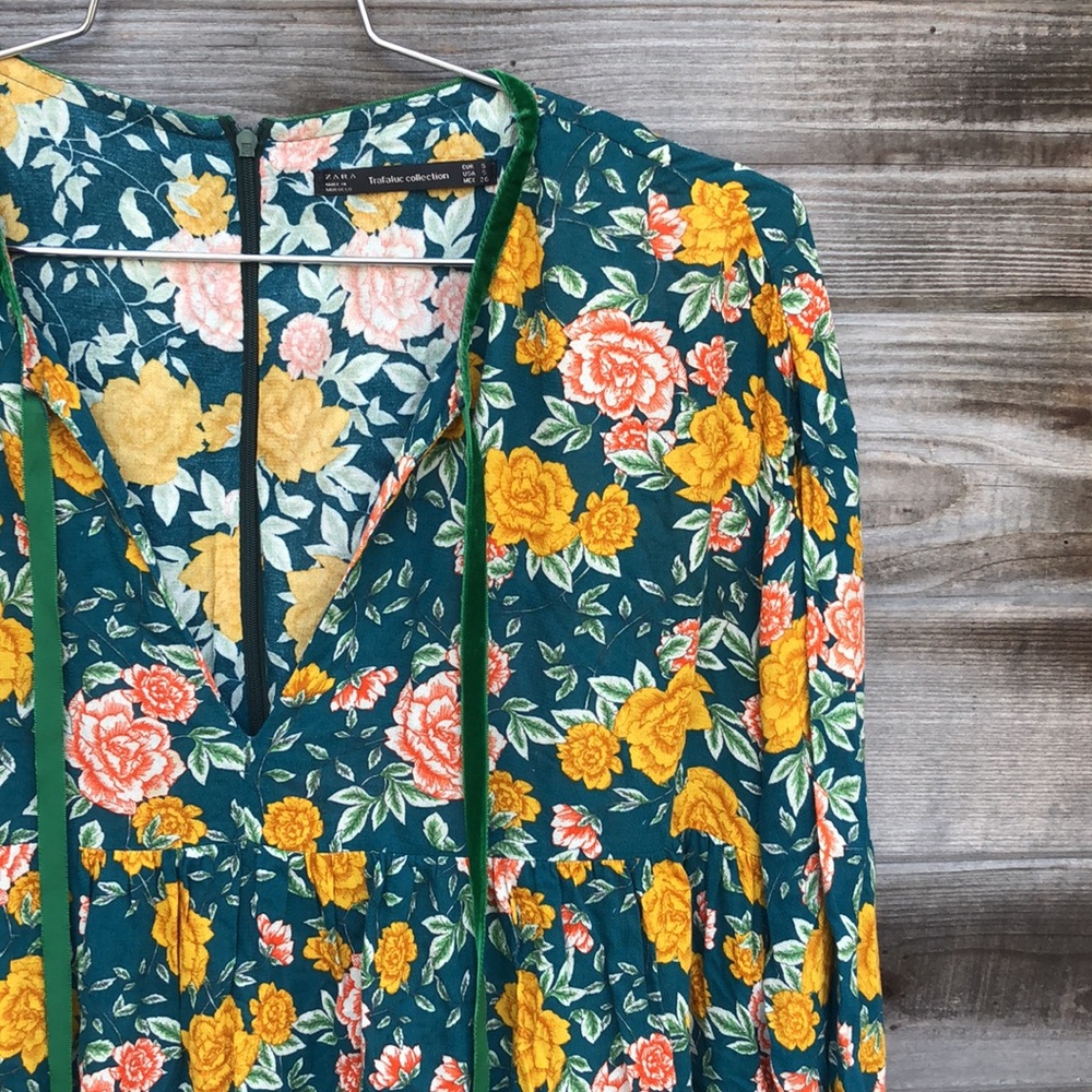 Zara Flowered Tunic Size Small
